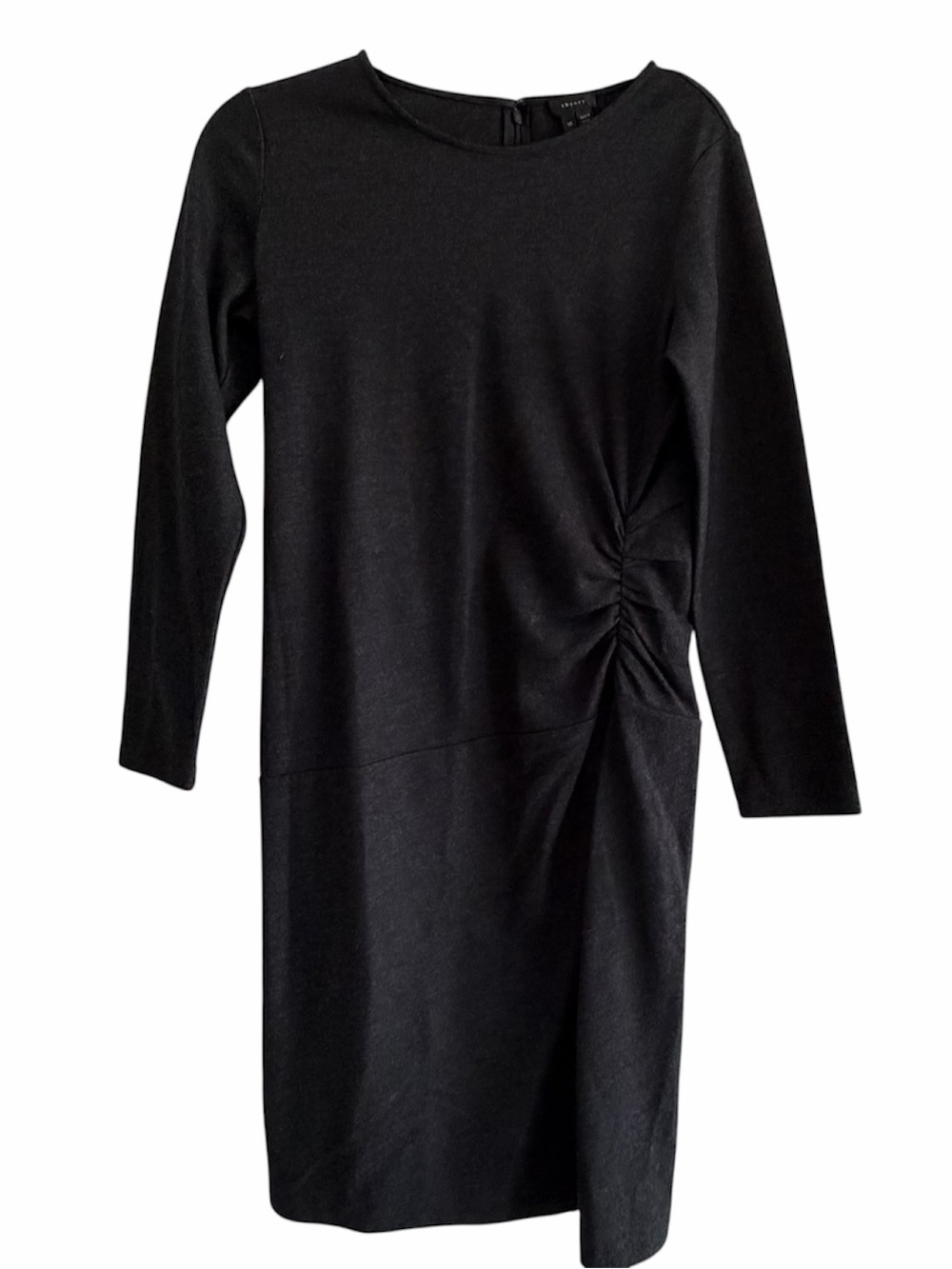 Theory Jinsel Wool Ruched Shift Dress Office Siren Size 10